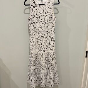 BB Dakota Black and White Polka Dot Midi Dress